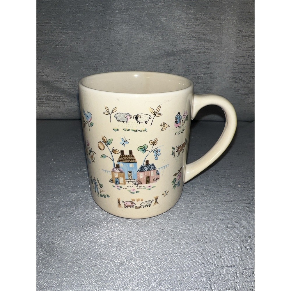 Vintage International China Heartland Tall Heavy Stoneware Coffee Mug -Excellent